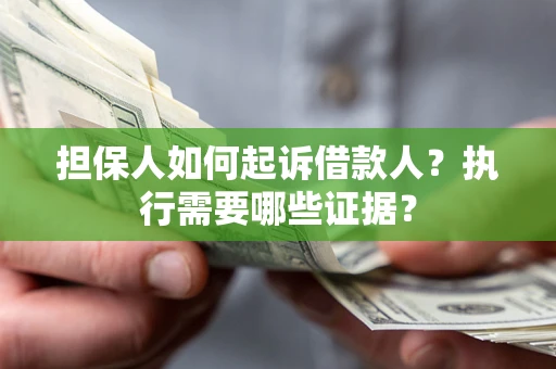 武汉担保人如何起诉借款人？执行需要哪些证据？