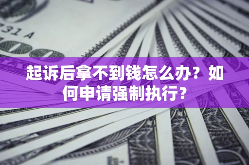 武汉起诉后拿不到钱怎么办？如何申请强制执行？