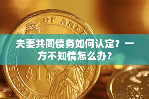 武汉夫妻共同债务如何认定？一方不知情怎么办？