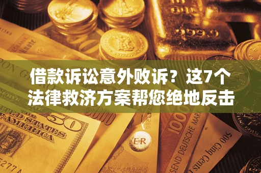 武汉借款诉讼意外败诉？这7个法律救济方案帮您绝地反击！