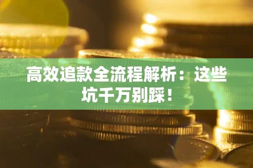 武汉高效追款全流程解析：这些坑千万别踩！
