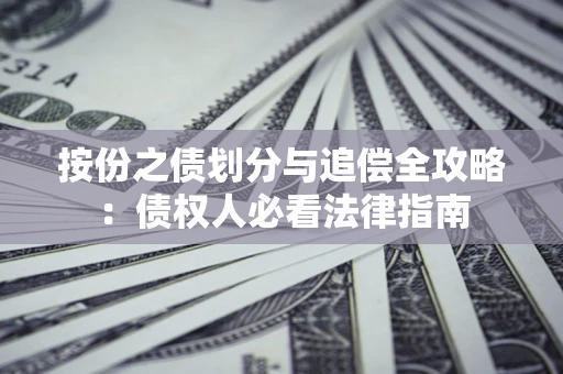 武汉按份之债划分与追偿全攻略：债权人必看法律指南