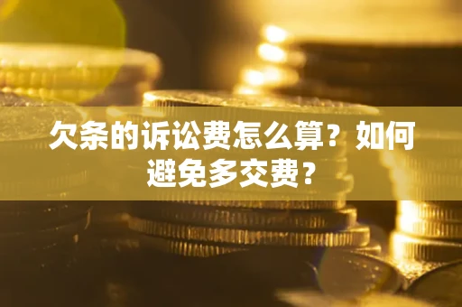 武汉欠条的诉讼费怎么算？如何避免多交费？