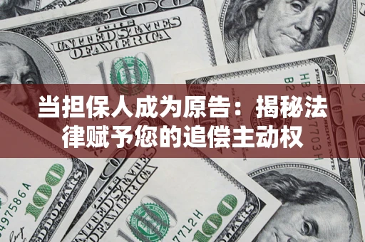武汉当担保人成为原告：揭秘法律赋予您的追偿主动权